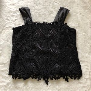 White House Black Market Black Lace Tank